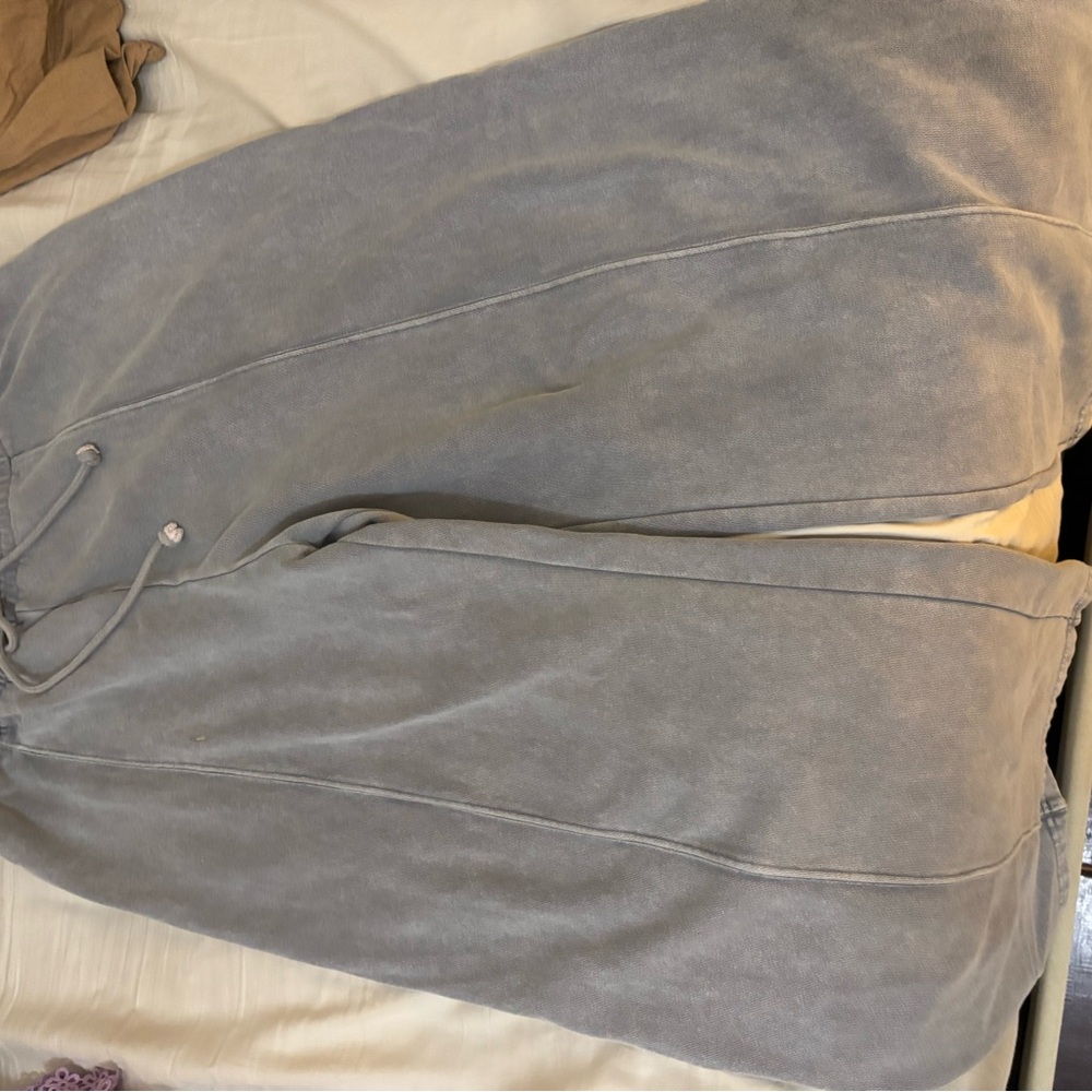 Gray Sweatpants Zara Wide leg